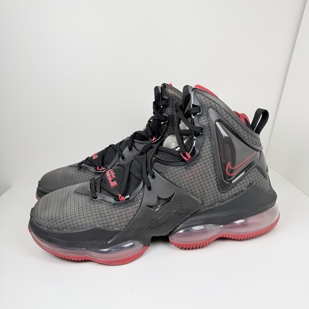 Nike LeBron 19 Bred Men's Size 12 Black Red CZ0203-001 Basketball Shoes